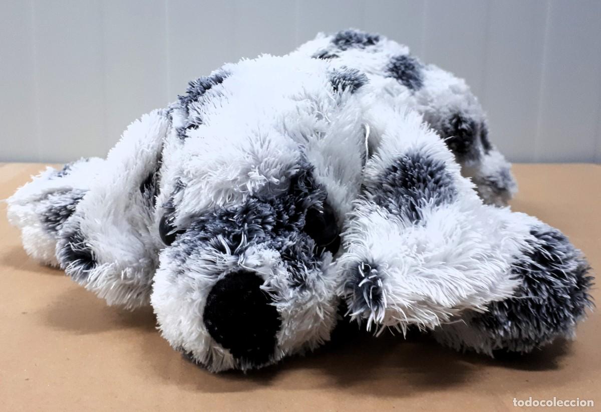 Juguetes antiguos: 4 Perro de peluche blanco con manchas negras vista frontal - Foto 8