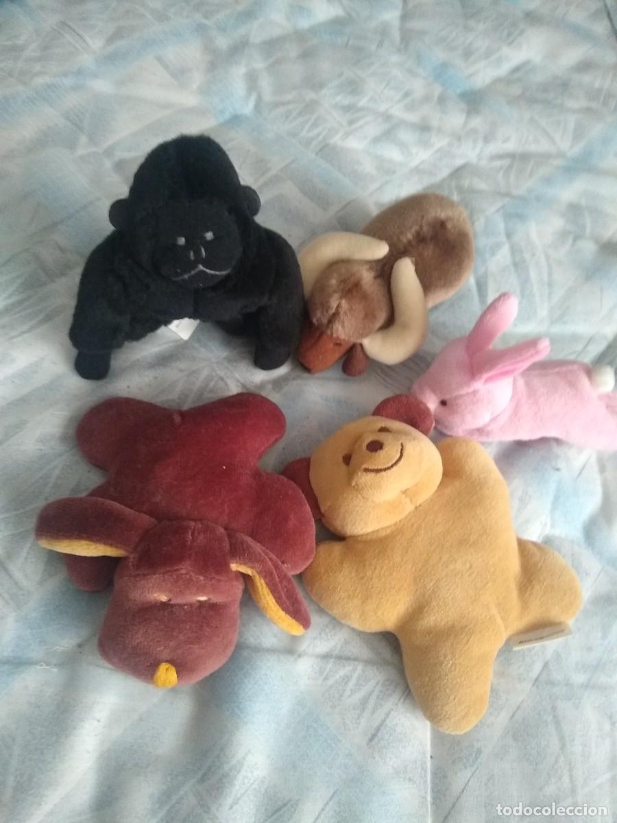 Juguetes antiguos: Lote de cinco peluches - Foto 1