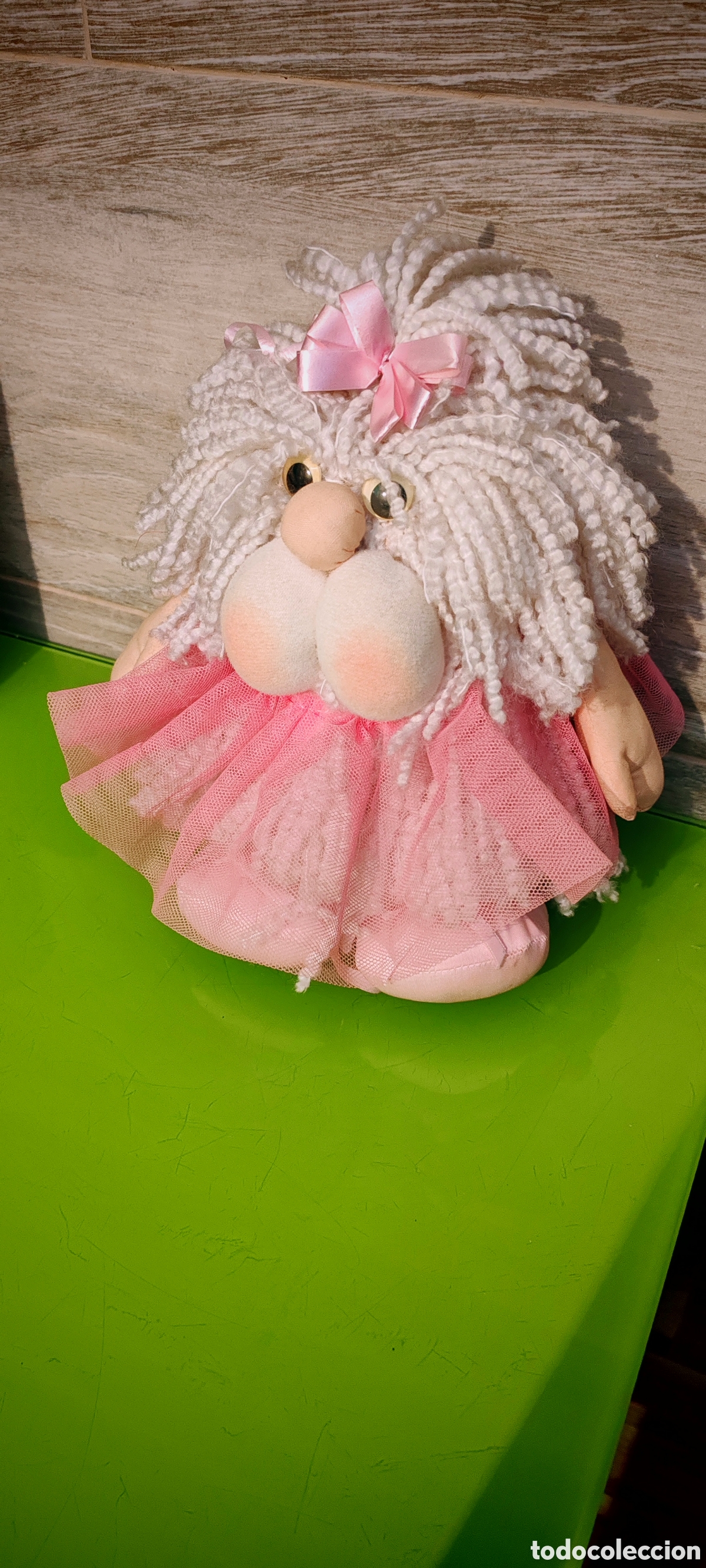 Juguetes antiguos: Mu&ntilde;eca peluda lanuda - Foto 2