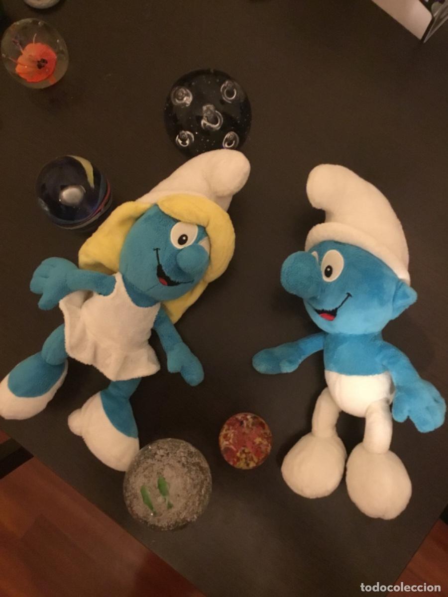 Juguetes antiguos: Pitufos peluche pitufina - Foto 6