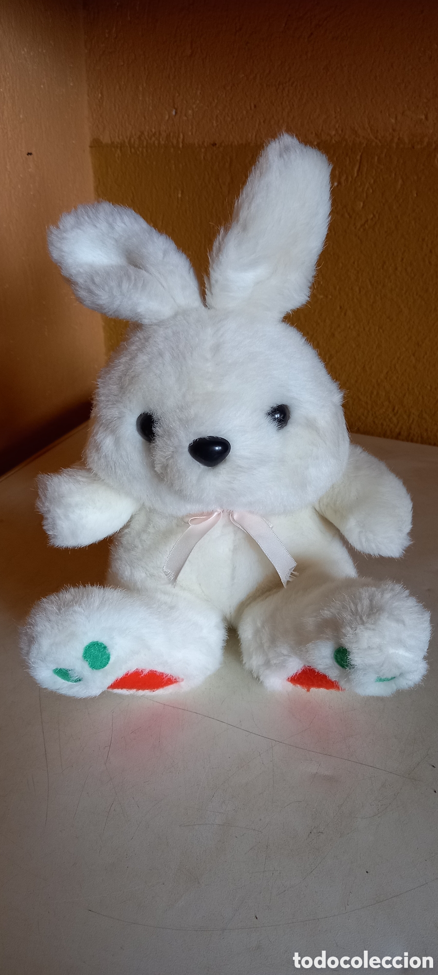 Juguetes antiguos: MU&Ntilde;ECO CONEJO DE PELUCHE - Foto 2