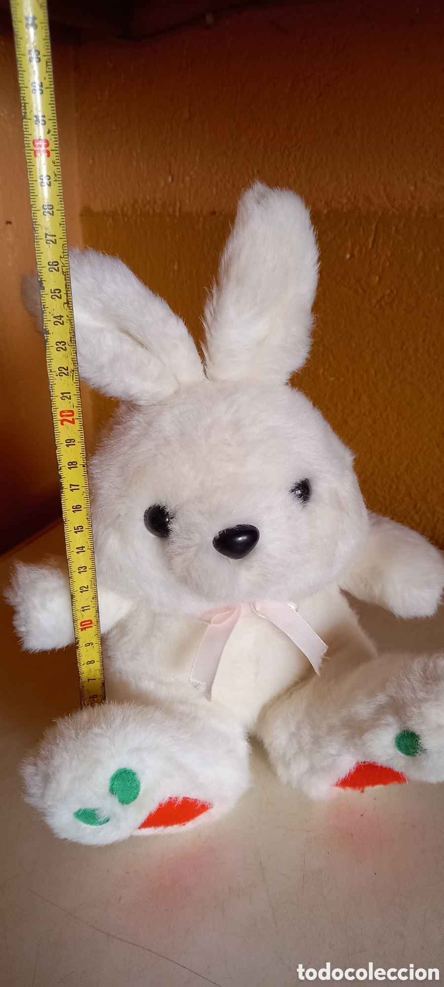 Juguetes antiguos: MU&Ntilde;ECO CONEJO DE PELUCHE - Foto 8
