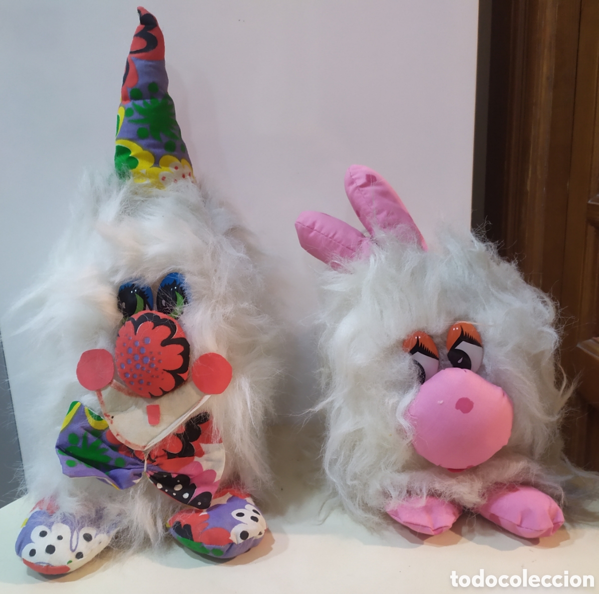 Juguetes antiguos: Lote de 2 mu&ntilde;ecos de trapo - Foto 1