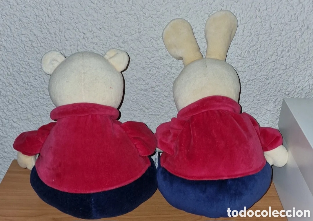 Juguetes antiguos: Pack de peluches, osito y conejo - Foto 2