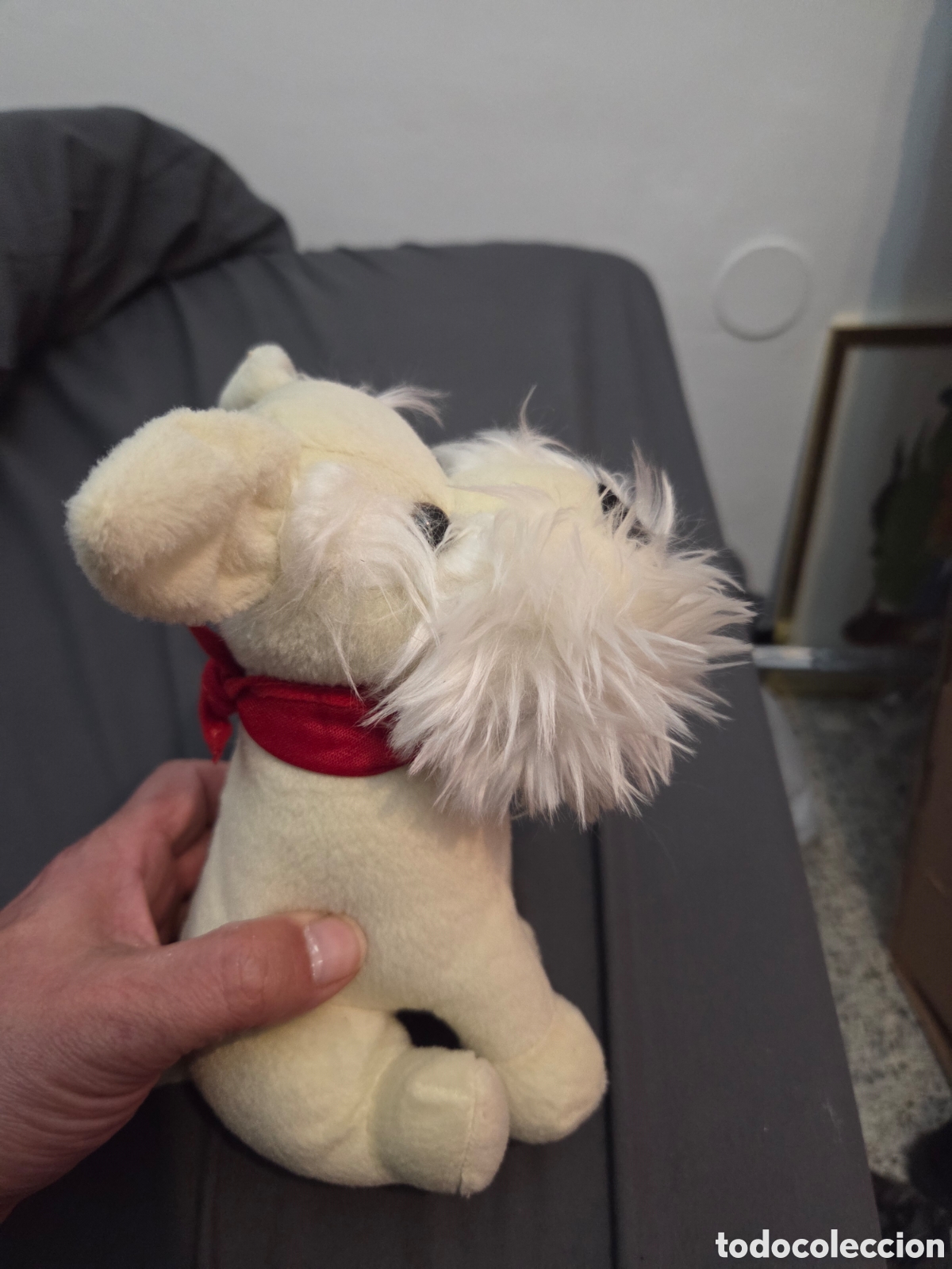 Juguetes antiguos: Peluche de Fox Terrier - Foto 2
