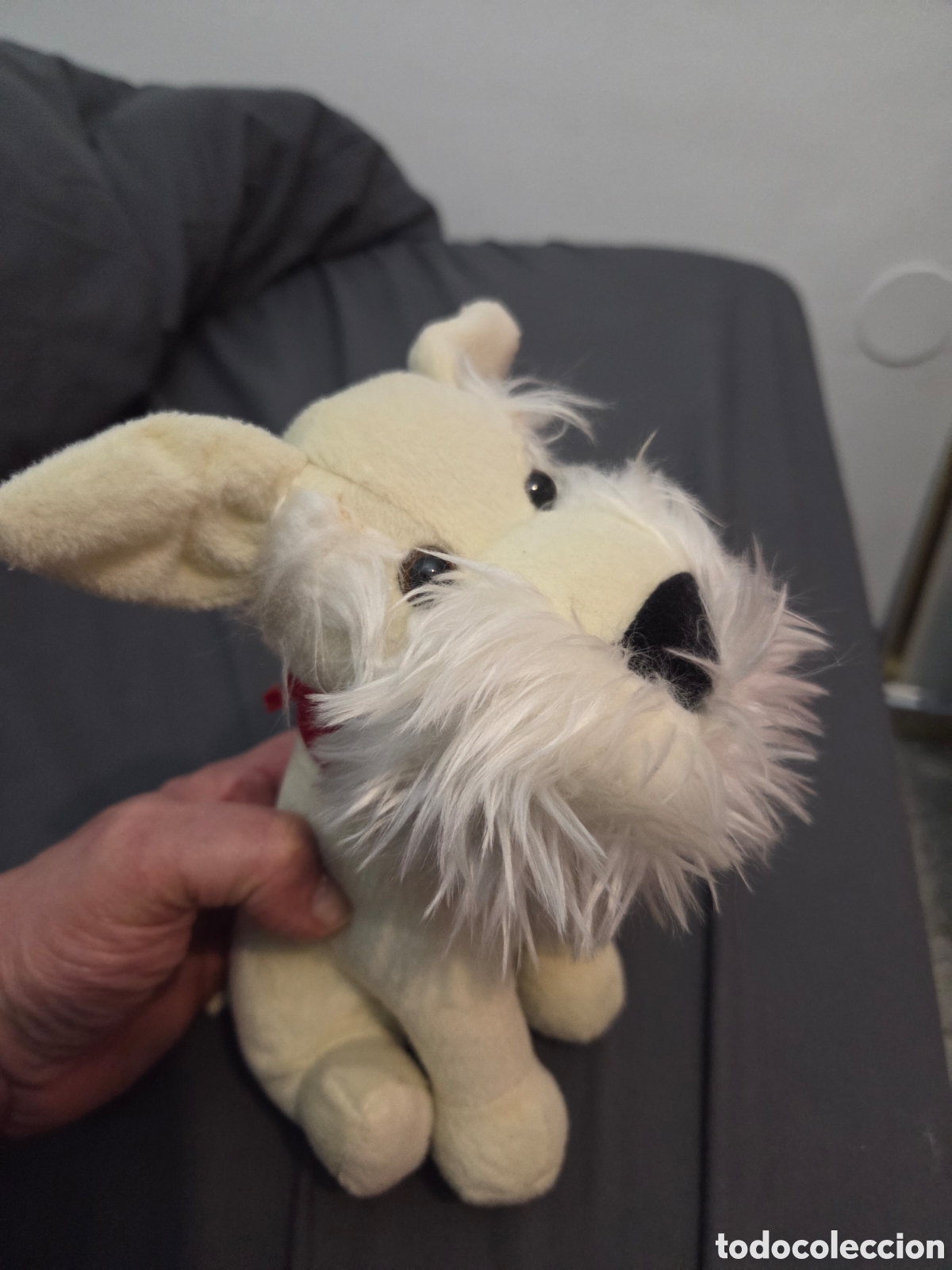 Juguetes antiguos: Peluche de Fox Terrier - Foto 1