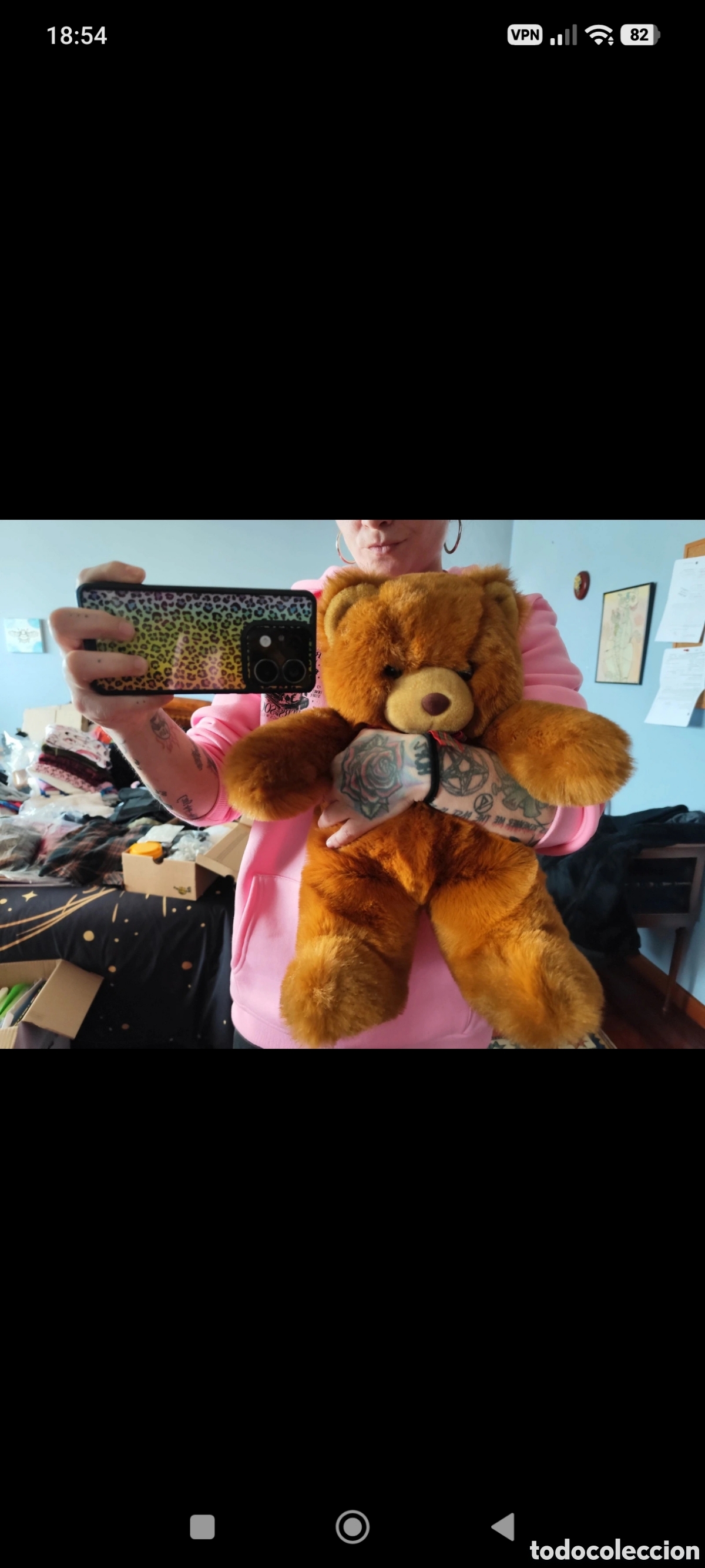 Juguetes Antiguos: Peluche cl&aacute;sico marr&oacute;n grande