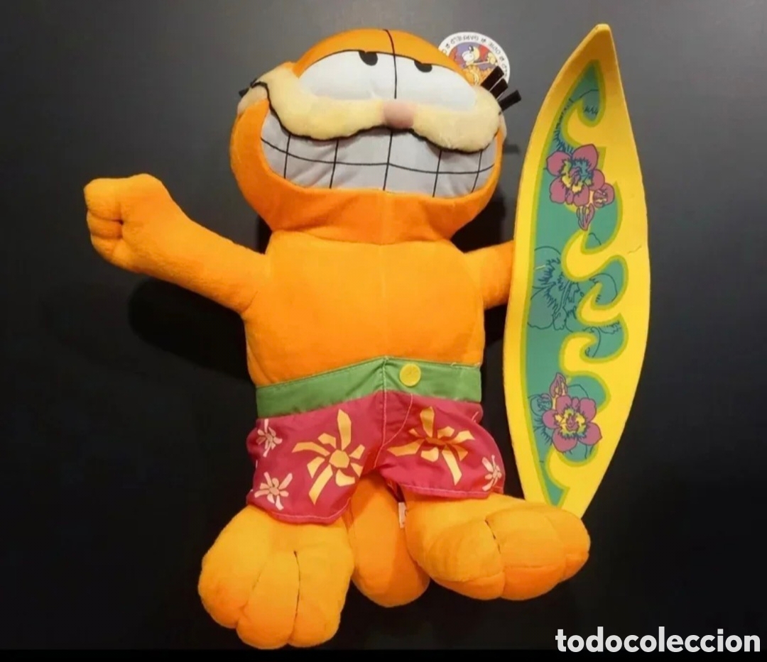 Juguetes Antiguos: Peluche Garfield surfista 43 cm Play By Play 90's