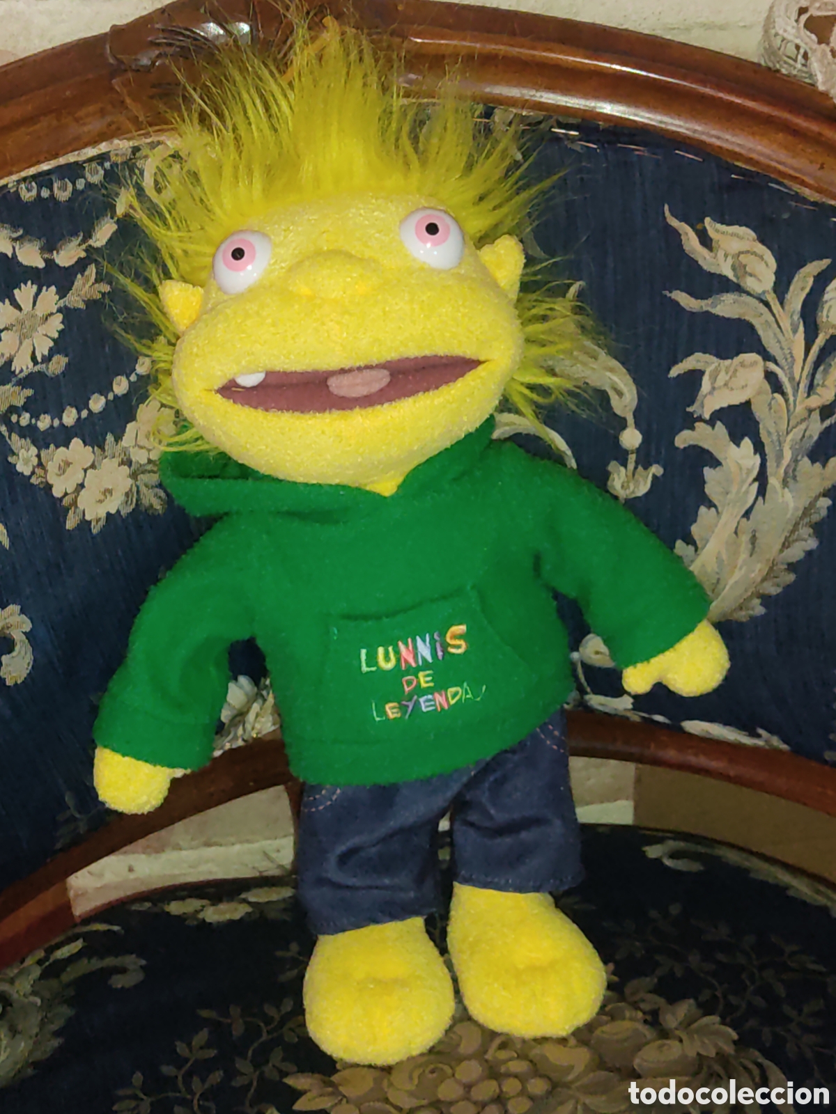 Juguetes Antiguos: Peluche Los Lunnis & Mu&ntilde;eco Lucho serie TV Los Lunnis.