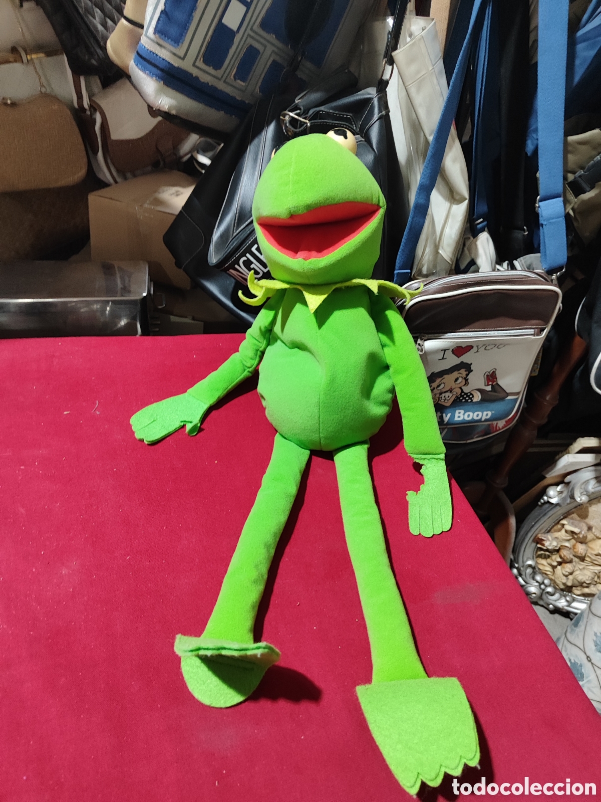 Juguetes Antiguos: Gracioso peluche de la rana Gustavo para reparar