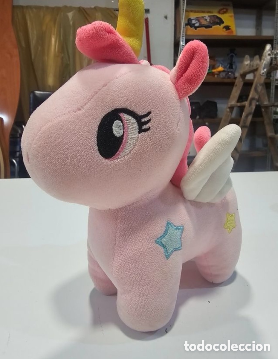Juguetes Antiguos: Unicornio beb&eacute; peluche