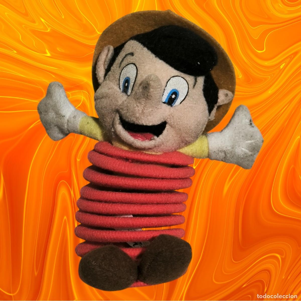 Juguetes Antiguos: Peluche Pinocho Con Muelle Disney &ndash; Figura El&aacute;stica Cl&aacute;sica De Colecci&oacute;n