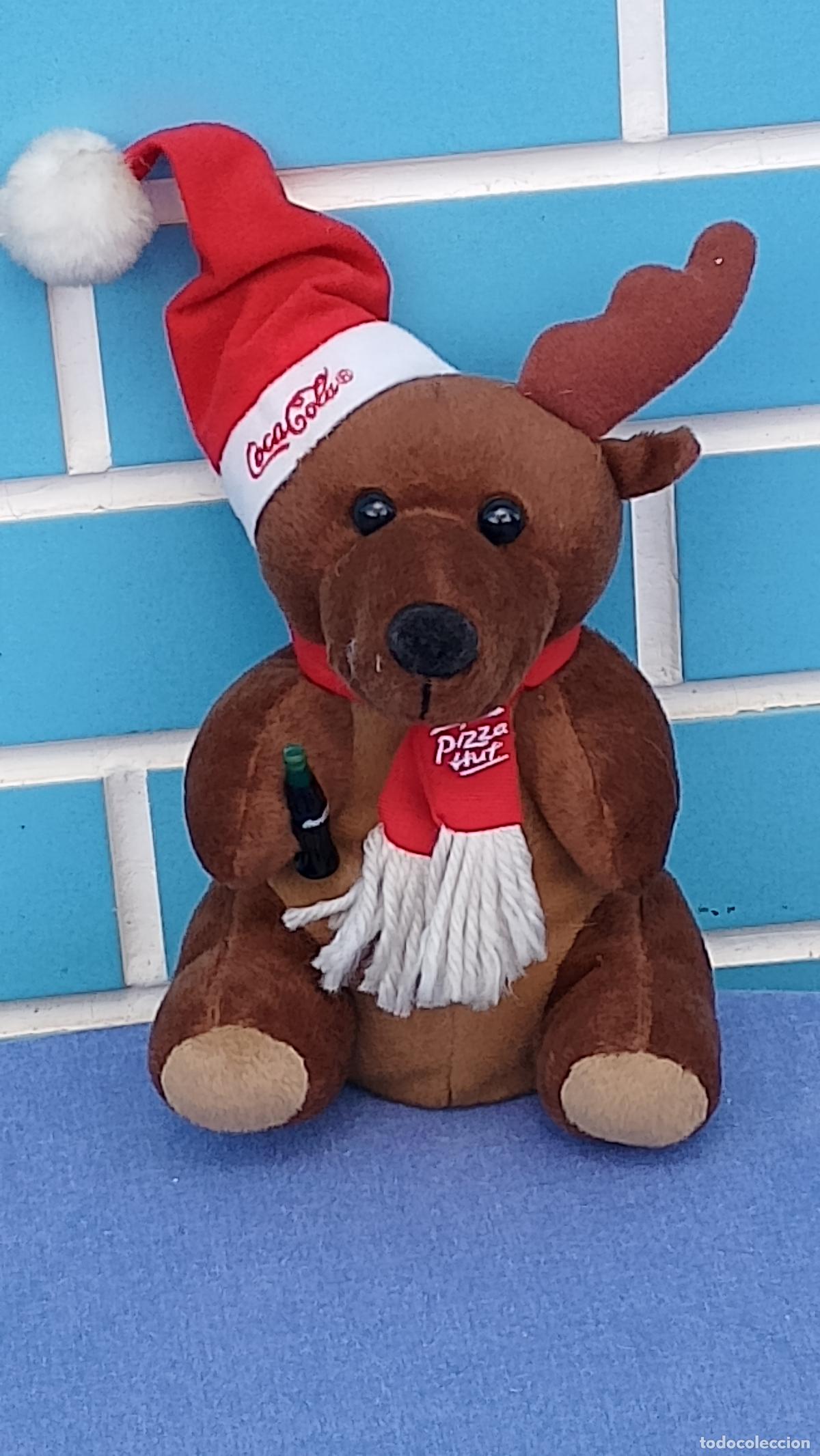 Juguetes Antiguos: Antiguo peluche Reno de Navidad de Coca Cola Pizza Hut