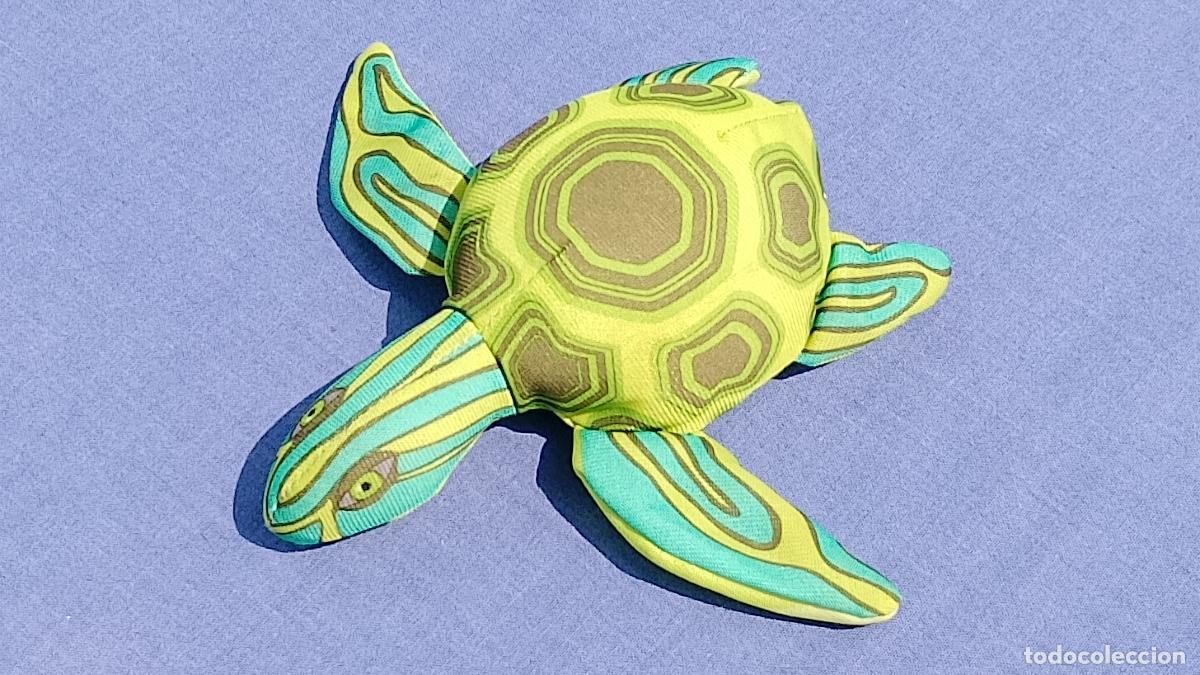 Juguetes Antiguos: Antiguo peluche mu&ntilde;eco de tela tortuga marina