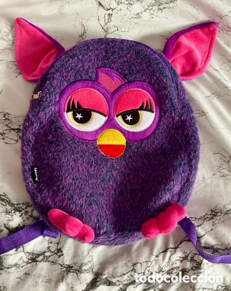 Juguetes Antiguos: Mochila Furby morada.