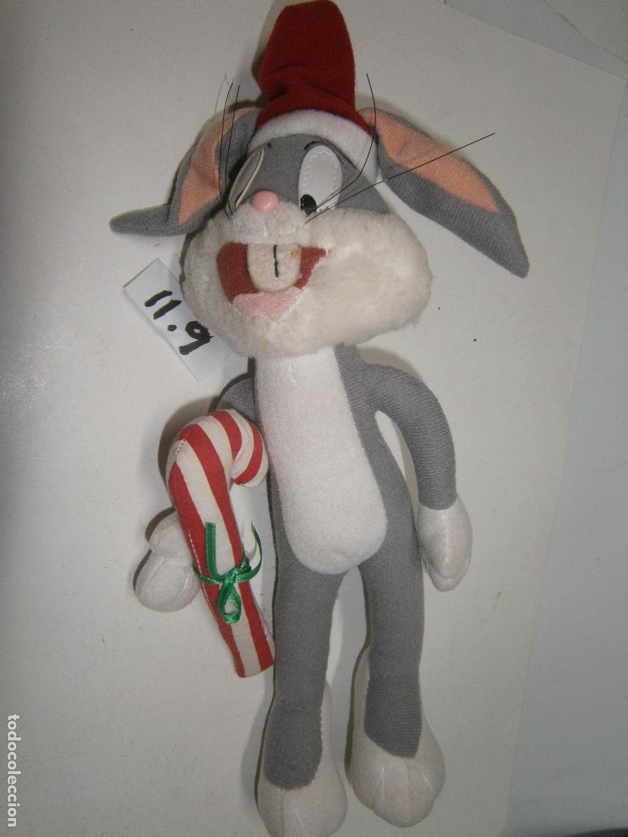 Juguetes Antiguos: ANTIGUO PELUCHE VINTAGE BUGS BUNNY PAPA NOEL WARNER