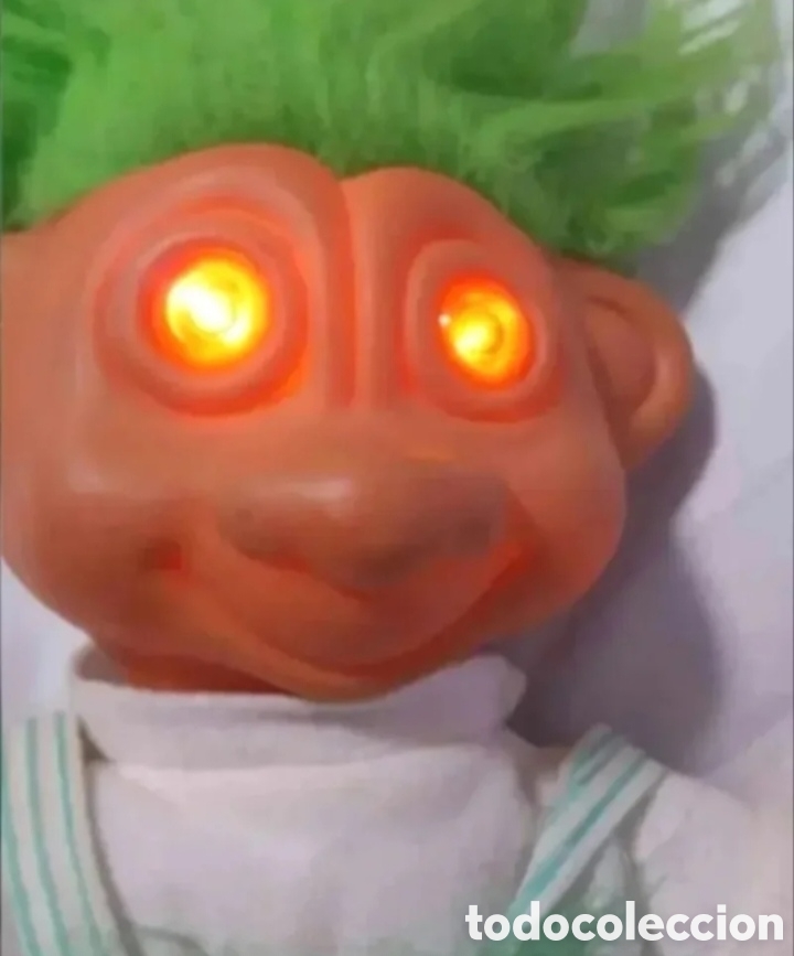 Juguetes antiguos: Peluche mam&aacute; troll con bebe - Foto 4