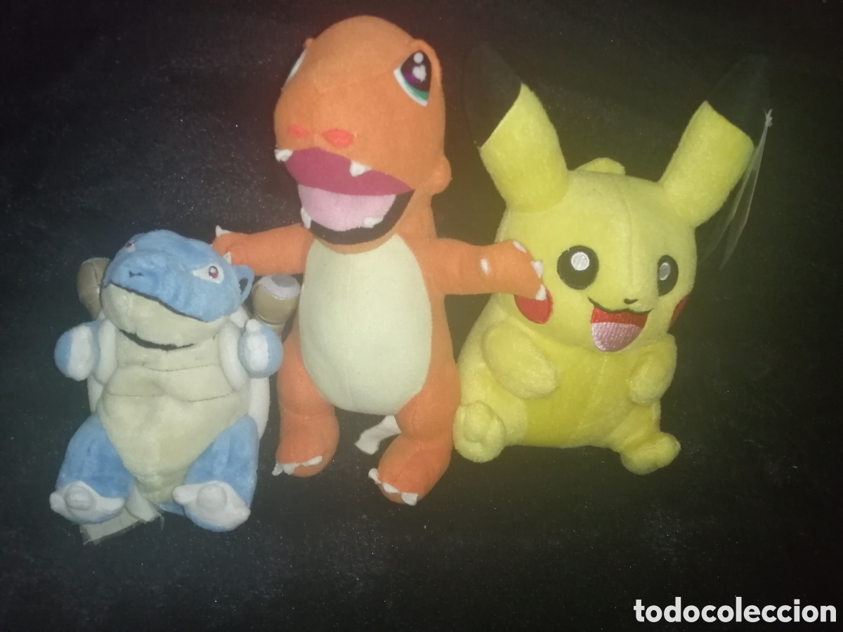 Juguetes Antiguos: Lote 3 peluches Pok&eacute;mon Vintage 1999 (Play by Play)
