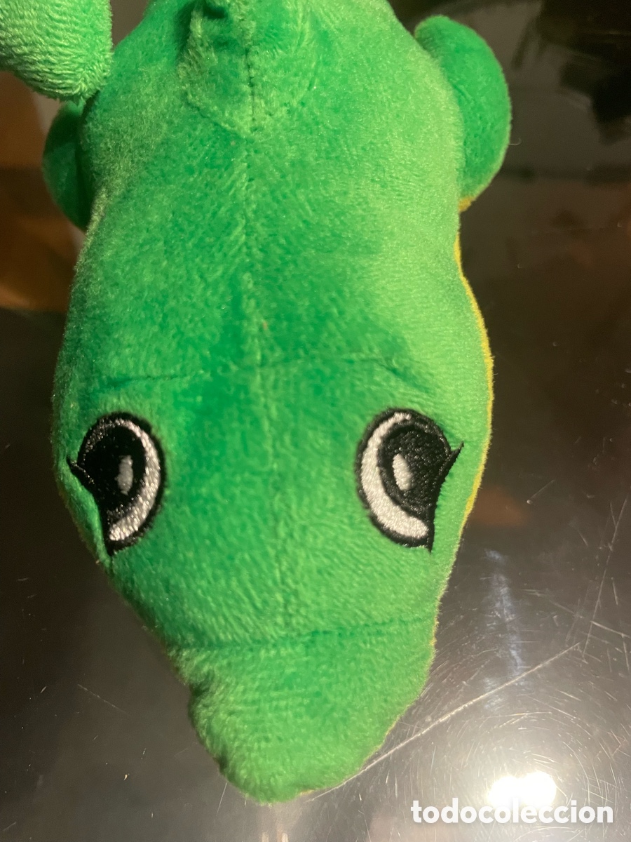 Juguetes antiguos: Peluche, delf&iacute;n verde - Foto 2