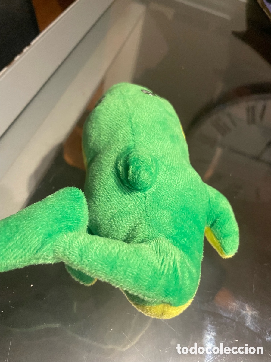 Juguetes antiguos: Peluche, delf&iacute;n verde - Foto 3