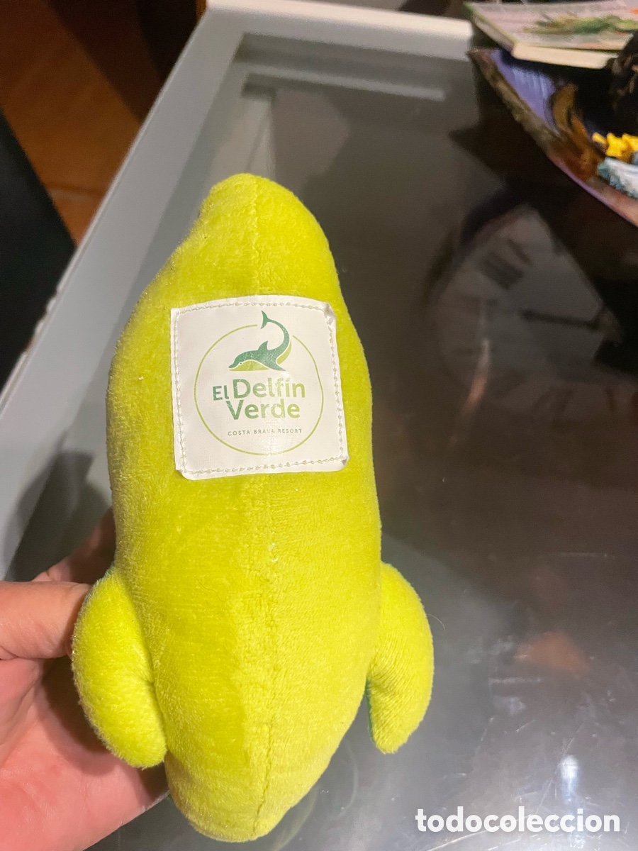 Juguetes antiguos: Peluche, delf&iacute;n verde - Foto 4