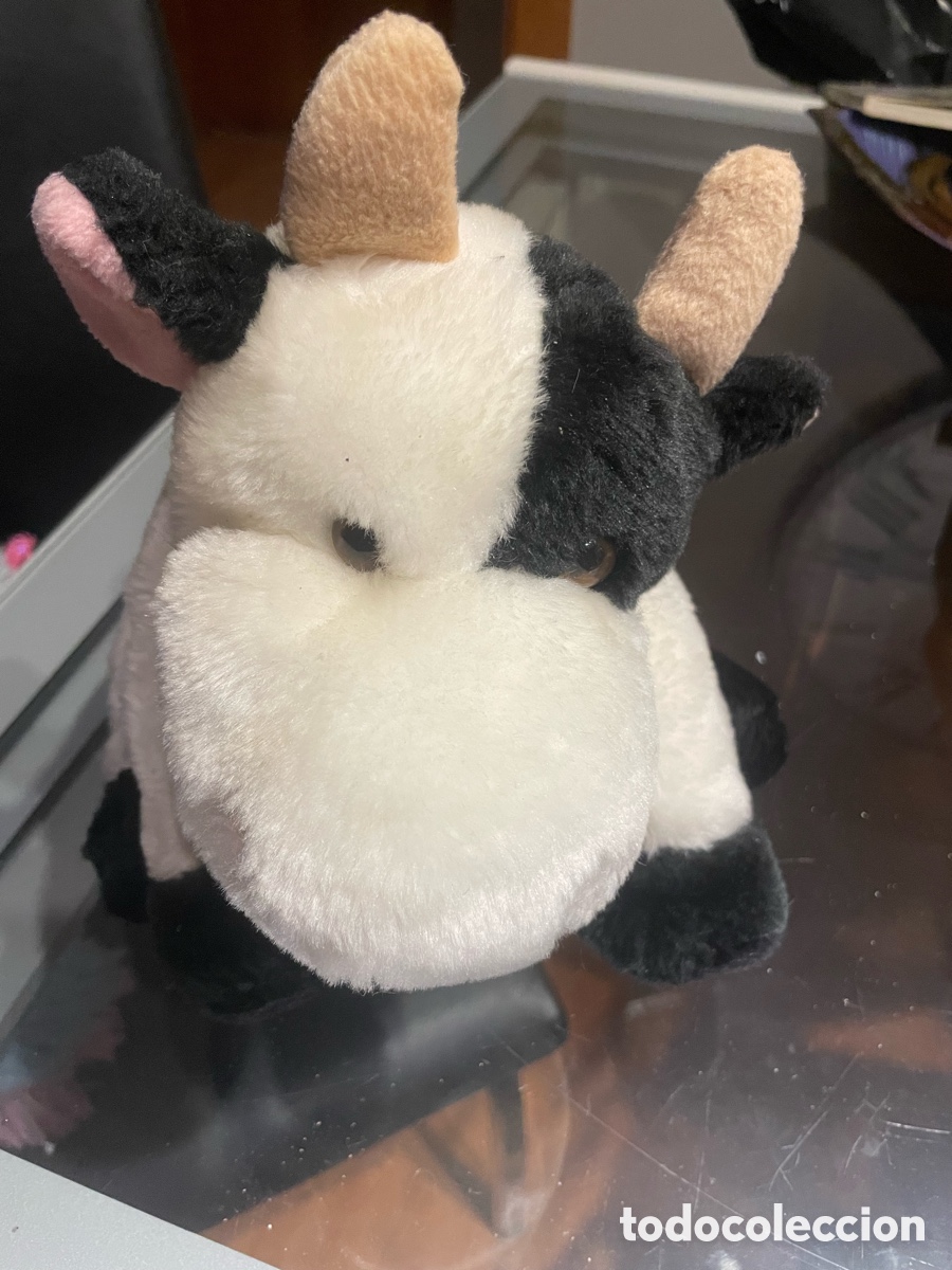 Juguetes antiguos: Peluche de vaca usada - Foto 1