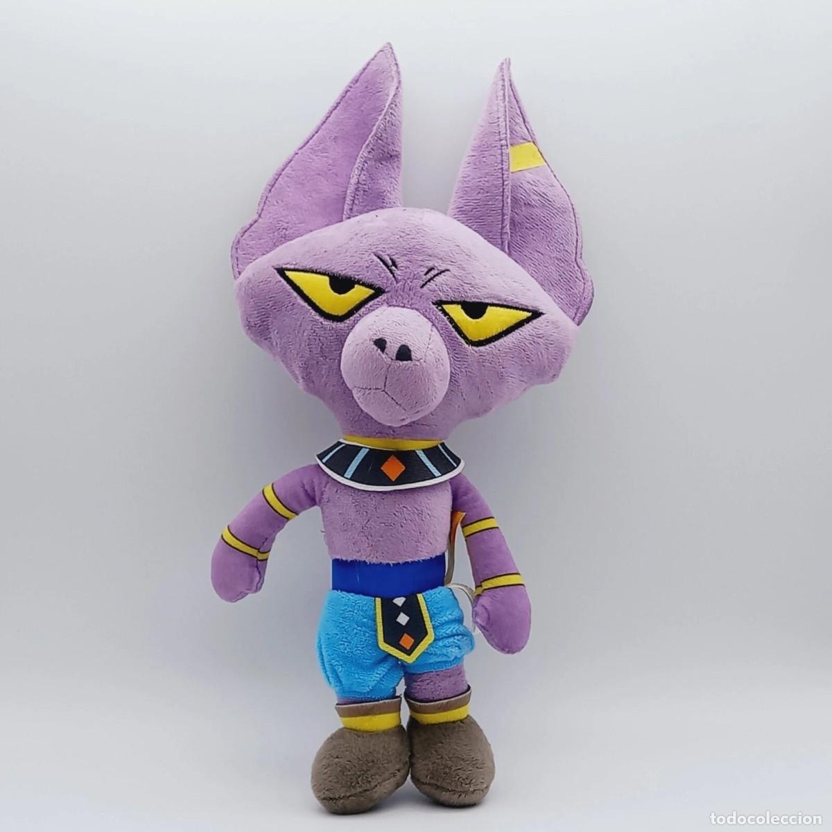 Juguetes Antiguos: peluche Dragon Ball Super Beerus cat Play by Play Toys Spain Official product 35cm