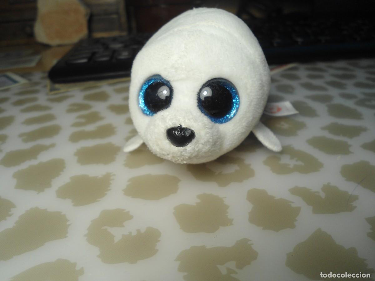 Brinquedos Antigos: Bebe Foca, 10 cm, Color Blanco (United Labels Ib&eacute;rica 42136TY),TY - Teeny Tys Slippery,