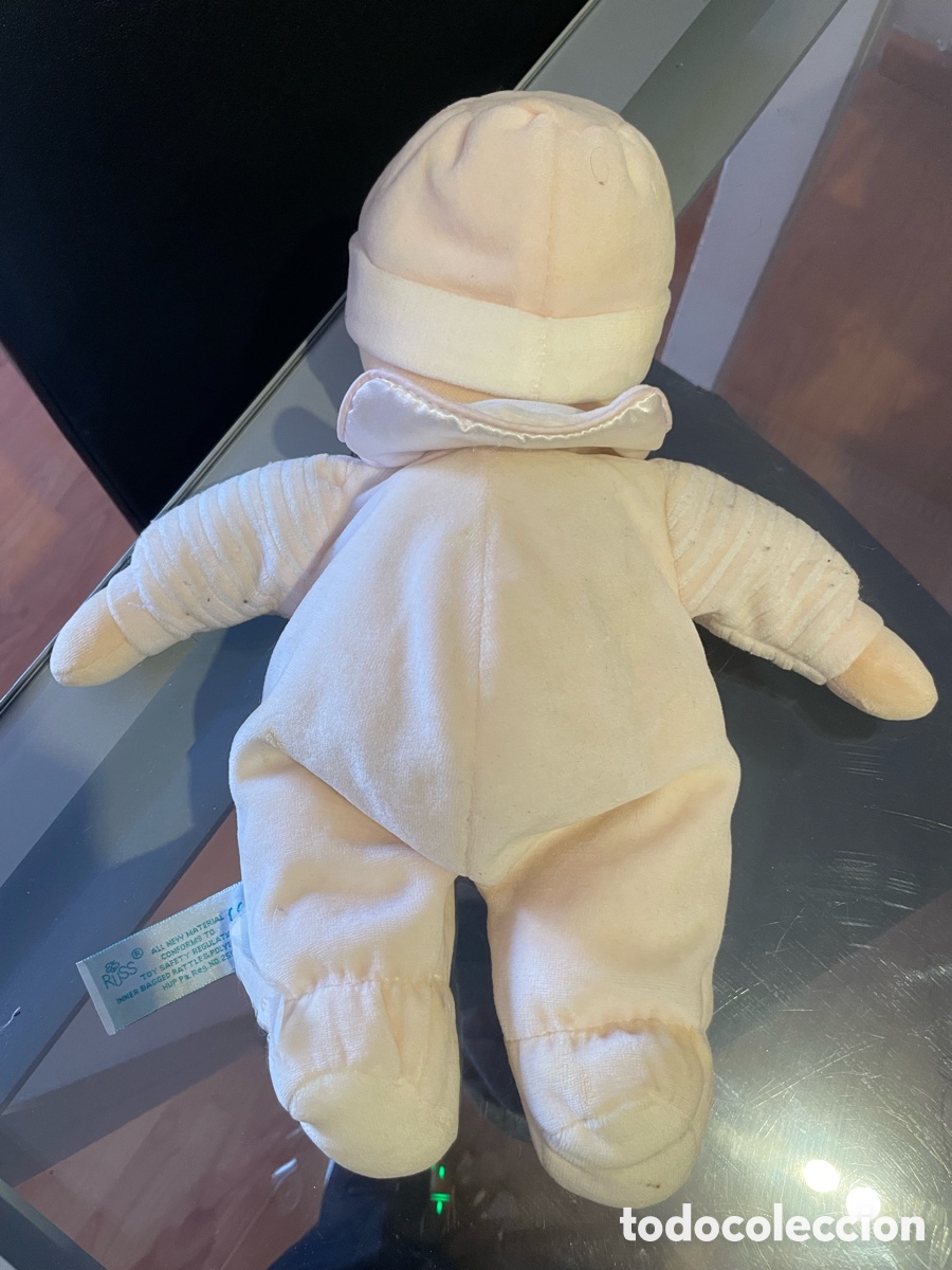 Juguetes antiguos: Mu&ntilde;eca de trapo con sonajero - Foto 2