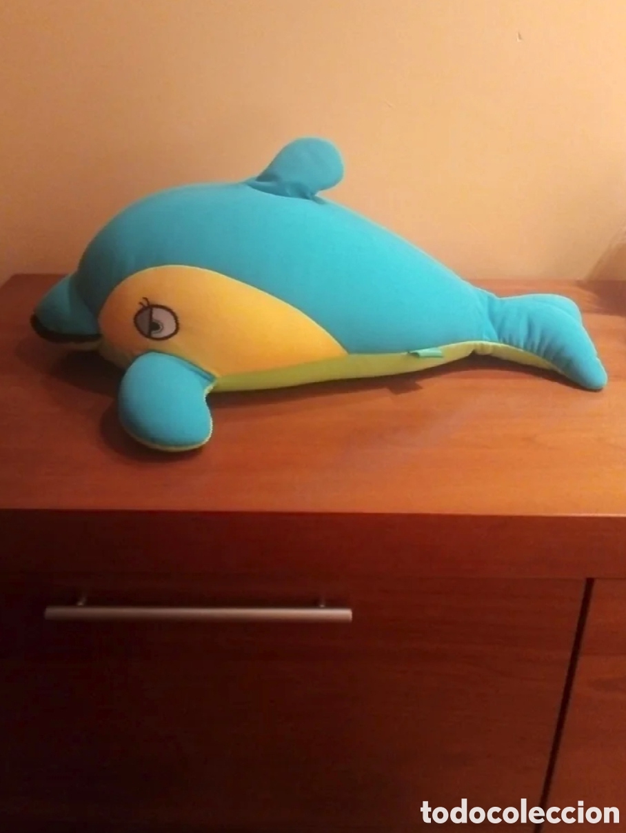 Juguetes Antiguos: Peluche delf&iacute;n grande