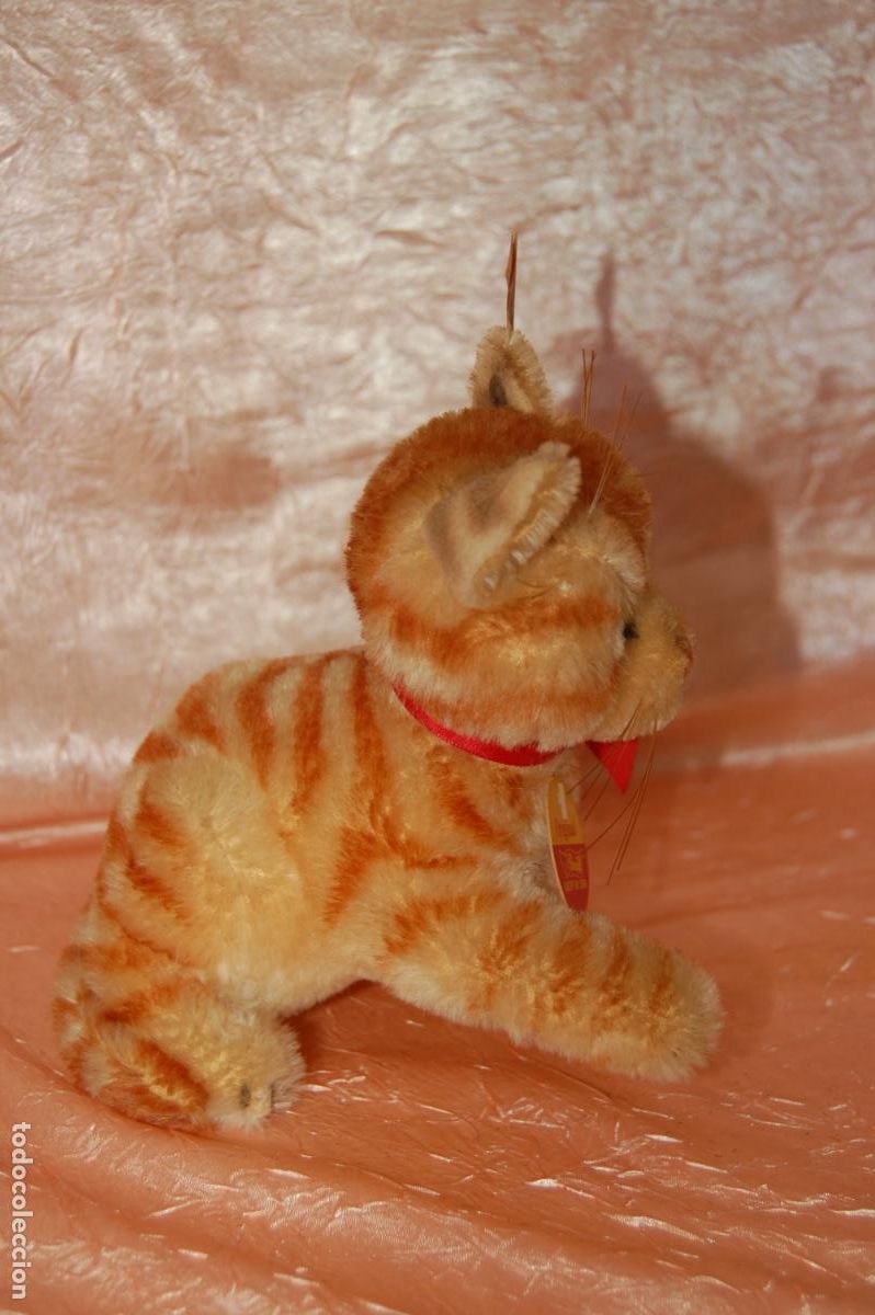 Juguetes antiguos: gato alem&aacute;n marca steiff - Foto 3