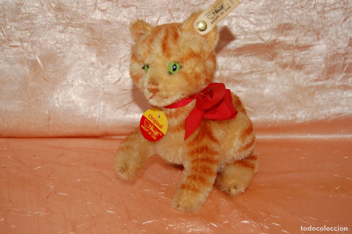 Juguetes antiguos: gato alem&aacute;n marca steiff - Foto 4