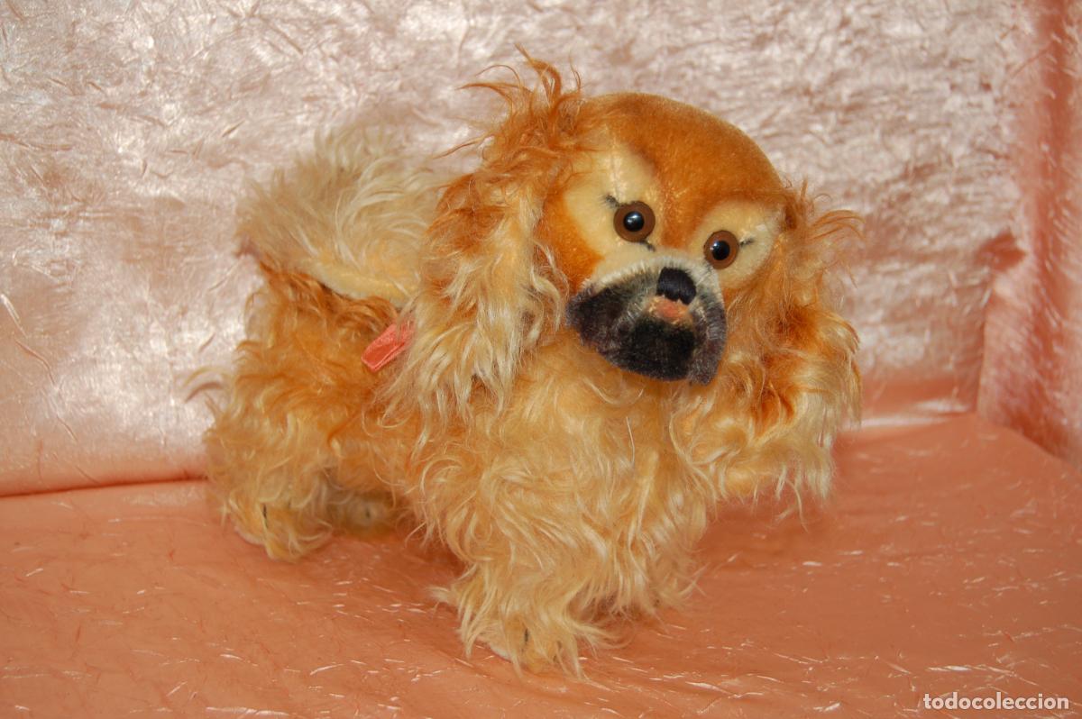Old Toys: antiguo perro pequin&eacute;s de steiff