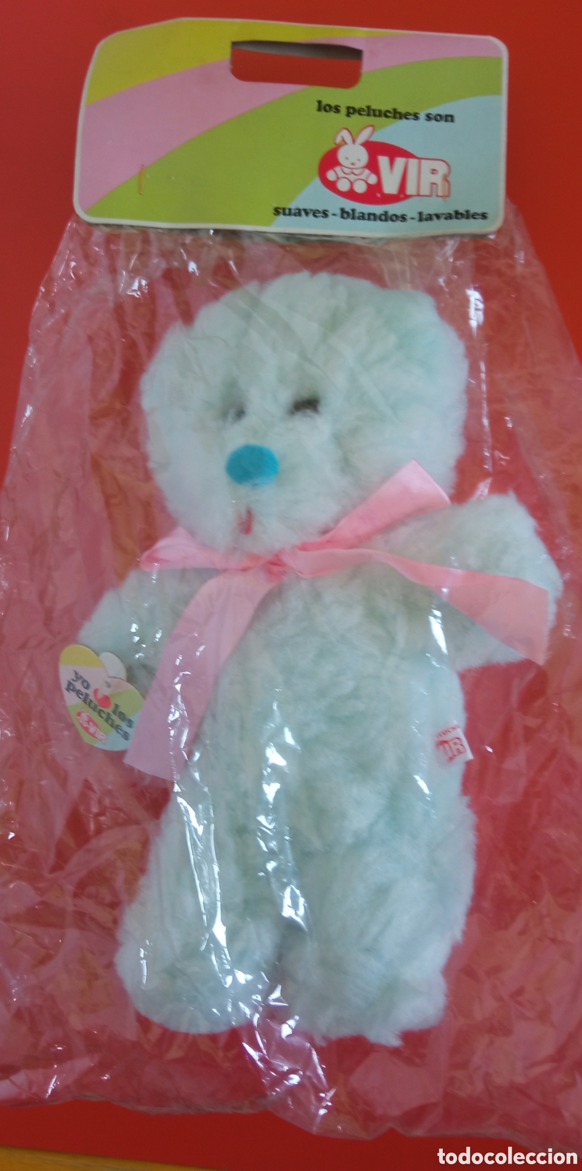 Juguetes Antiguos: OSO BLANDITO PELUCHE.VIR 80'S.EN BOLSA PESTA&Ntilde;A ORIGINAL.