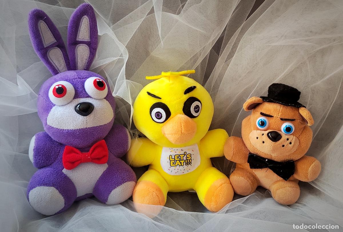 Juguetes Antiguos: LOTE 3 PELUCHES FIVE NIGHTS AT FREDDY&acute;S - BONNIE - CHICA - FREDDY FAZBEAR