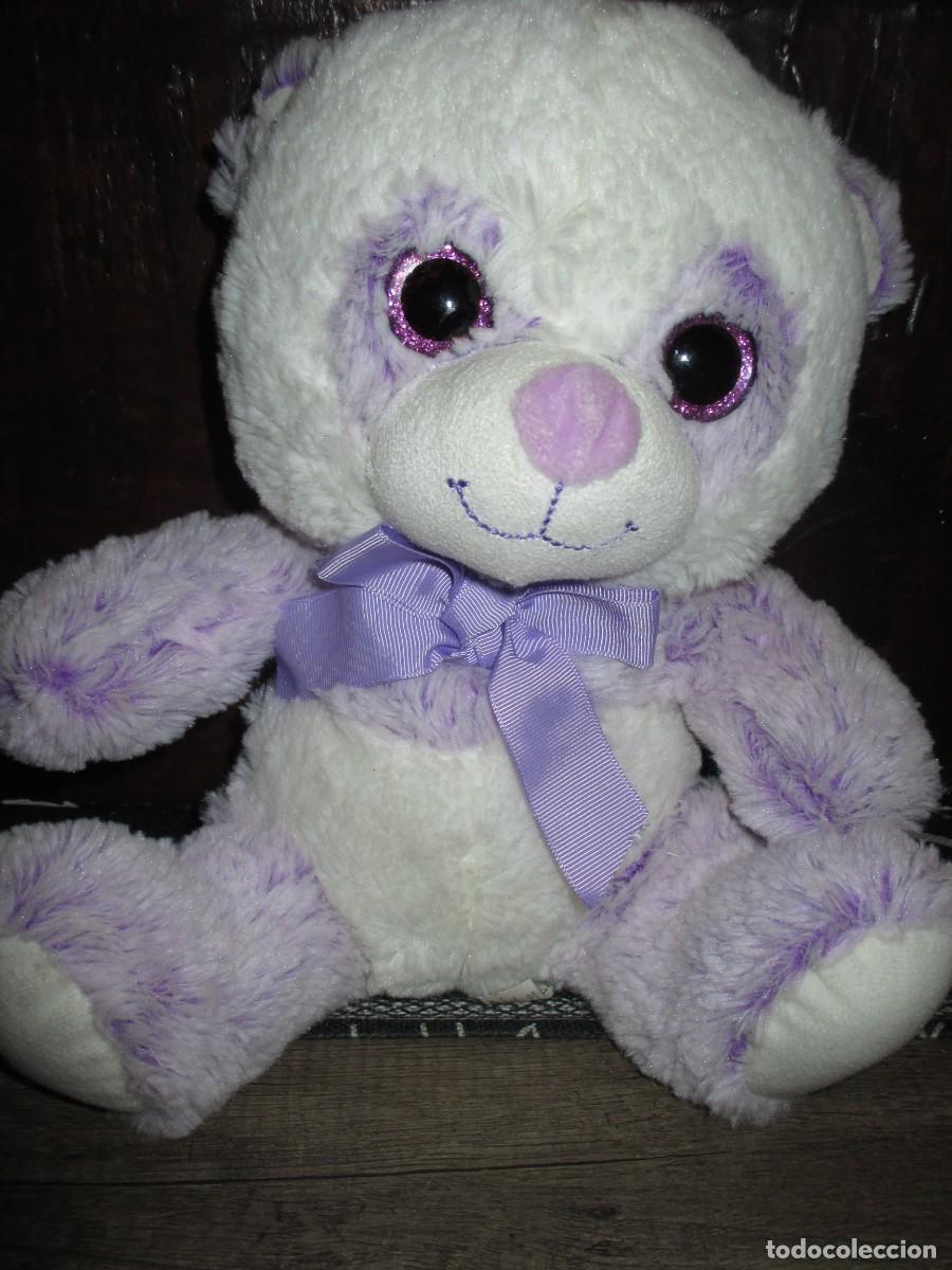 Altes Spielzeug: 528- Peluche Oso Panda Morado 27cm Play by Play &ndash; &iexcl;Impecable!