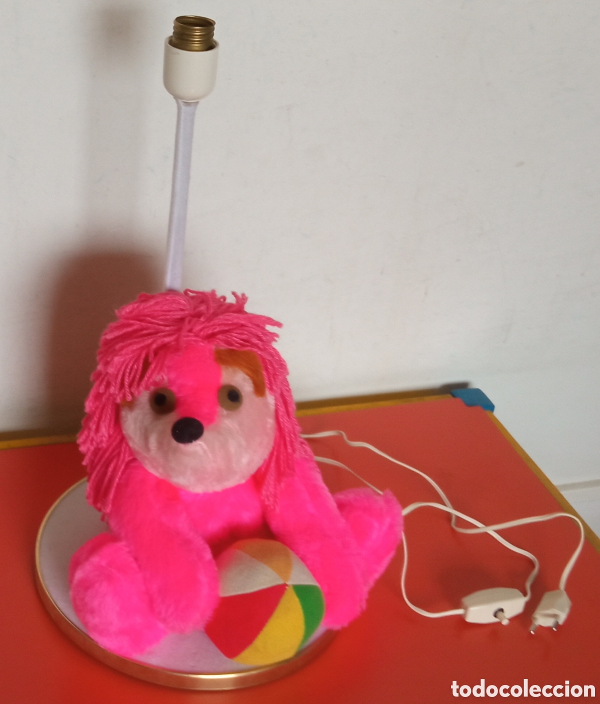 Juguetes Antiguos: L&Aacute;MPARA CON ESPINETE DE PELUCHE BARRIO S&Eacute;SAMO.LAYNA 80'S.INCOMPLETA.