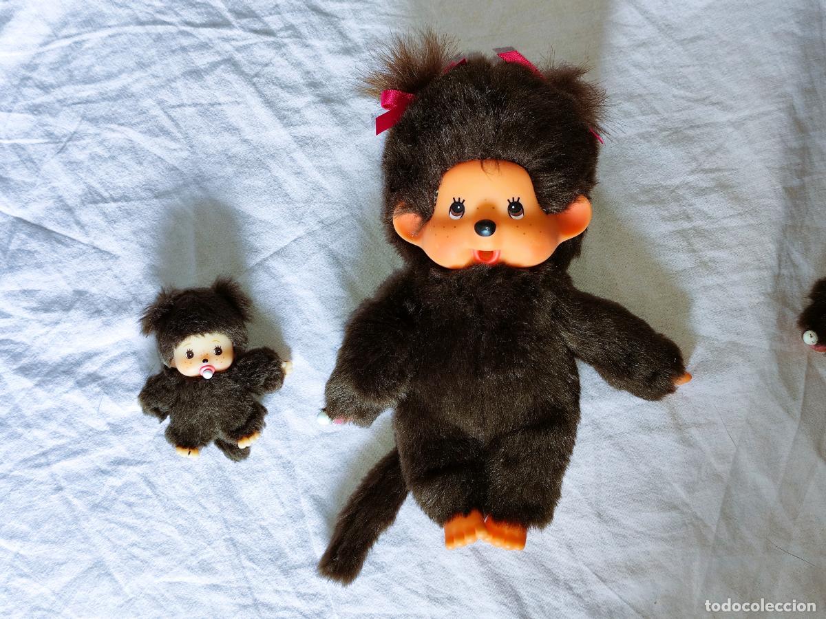 Juguetes Antiguos: Peluches MONCHHICHI MAM&Aacute; + BEB&Eacute;