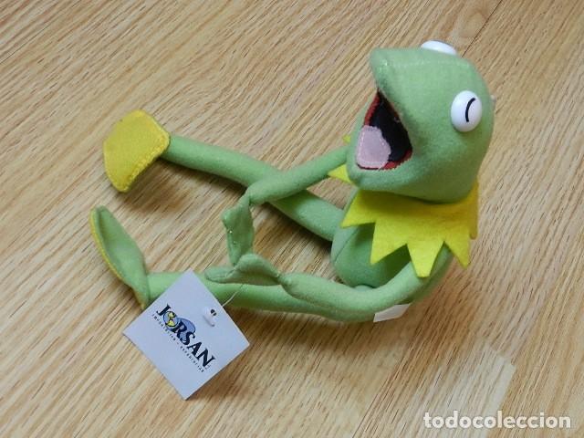 Juguetes Antiguos: Peluche Rana Gustavo marca JORSAN Kermit the Frog The Muppets show de los Tele&ntilde;ecos