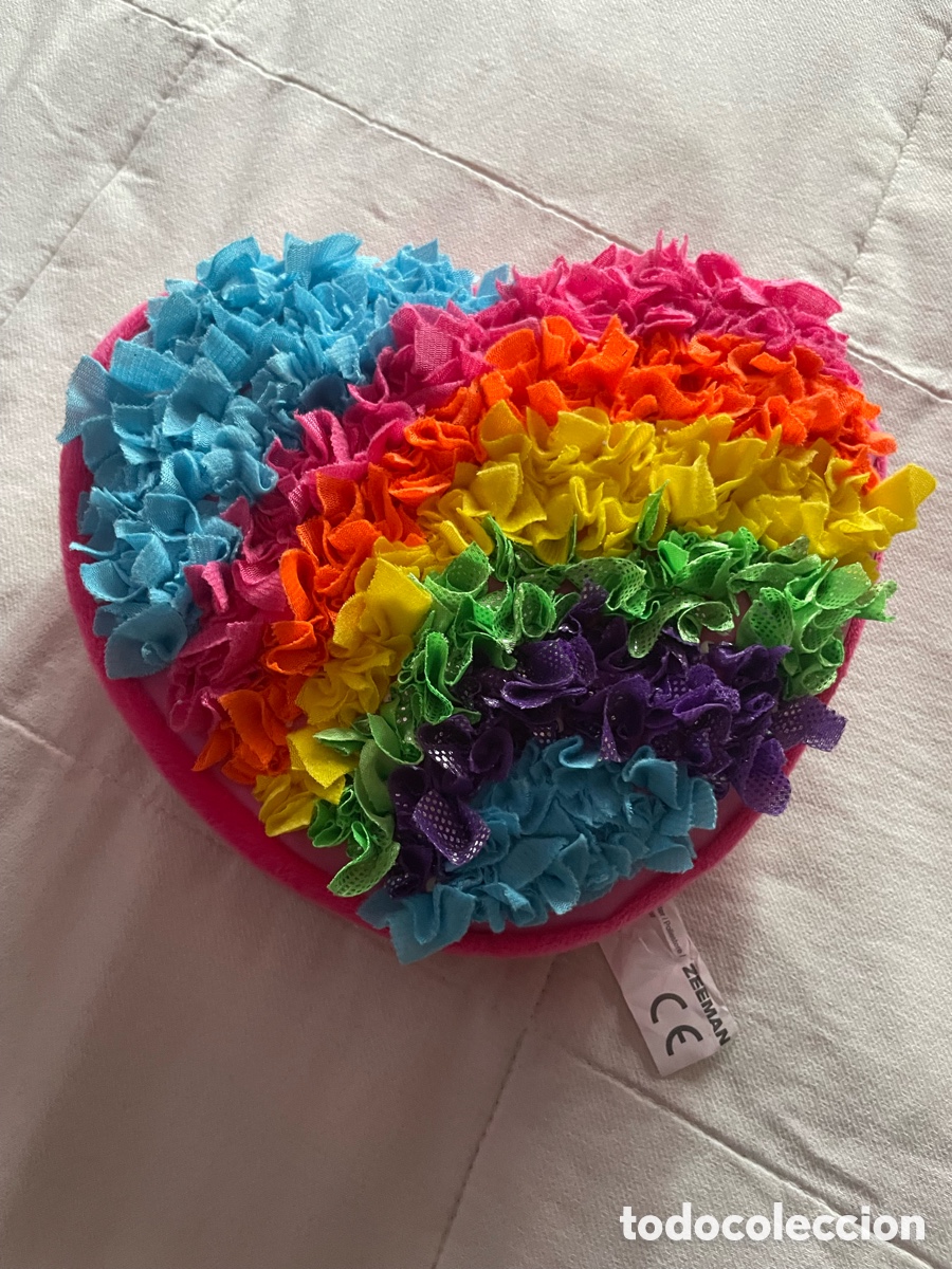 Juguetes antiguos: Peluche coj&iacute;n, coraz&oacute;n - Foto 2