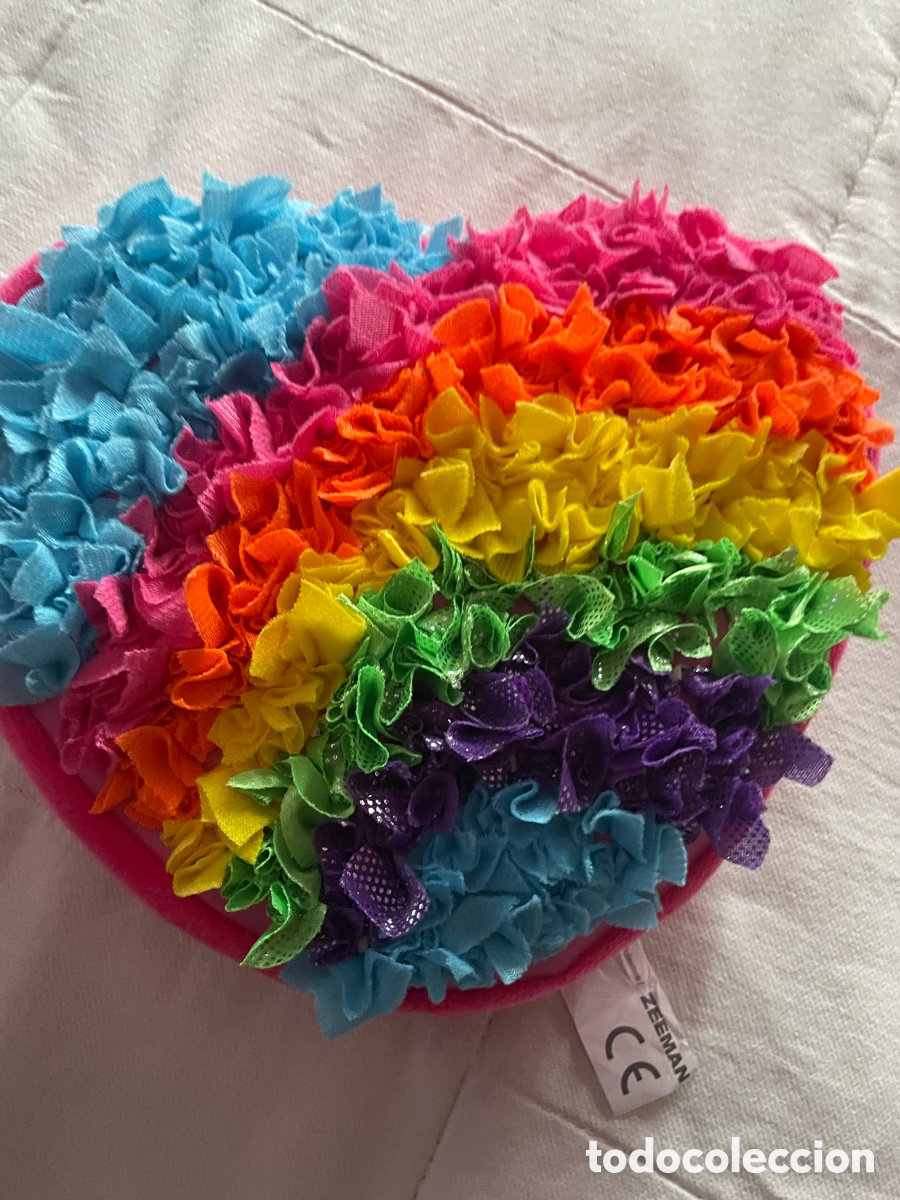 Juguetes antiguos: Peluche coj&iacute;n, coraz&oacute;n - Foto 1