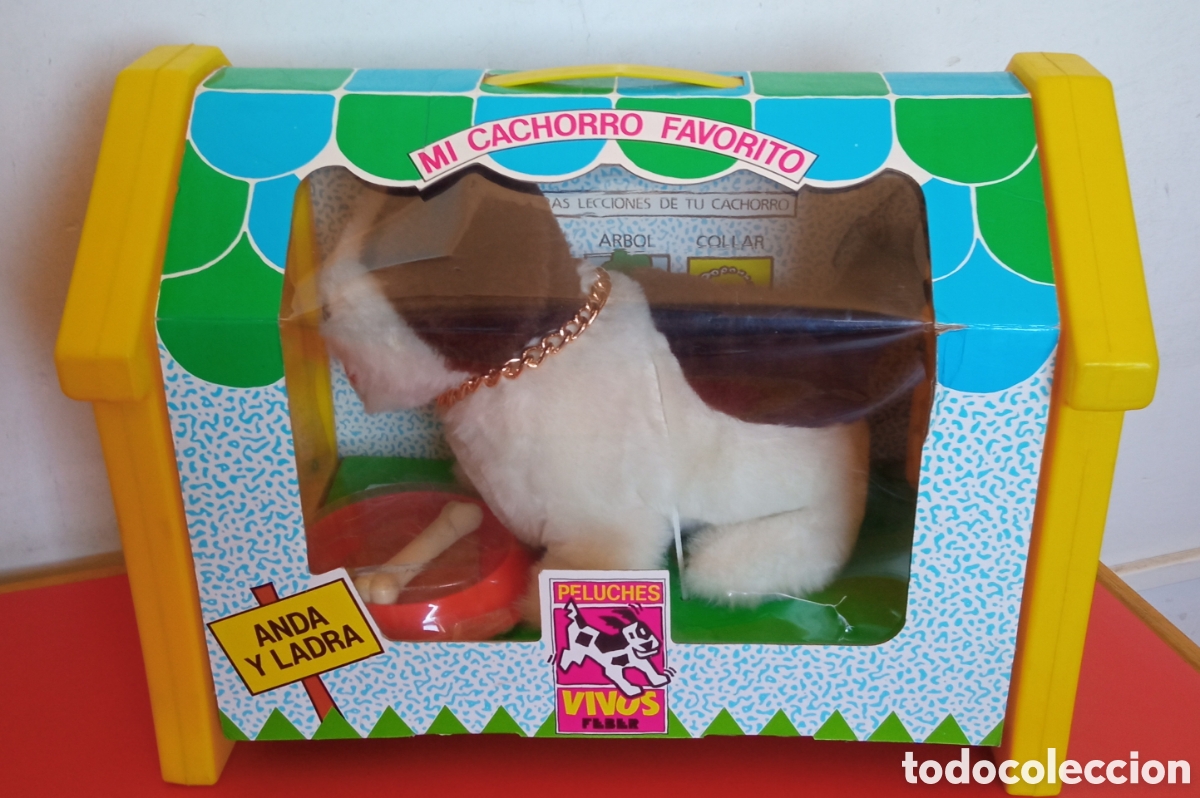 Juguetes Antiguos: MI CACHORRO FAVORITO SAN BERNARDO A PILAS.FEBER 80'S.NUEVO,EN CASETA MALET&Iacute;N.
