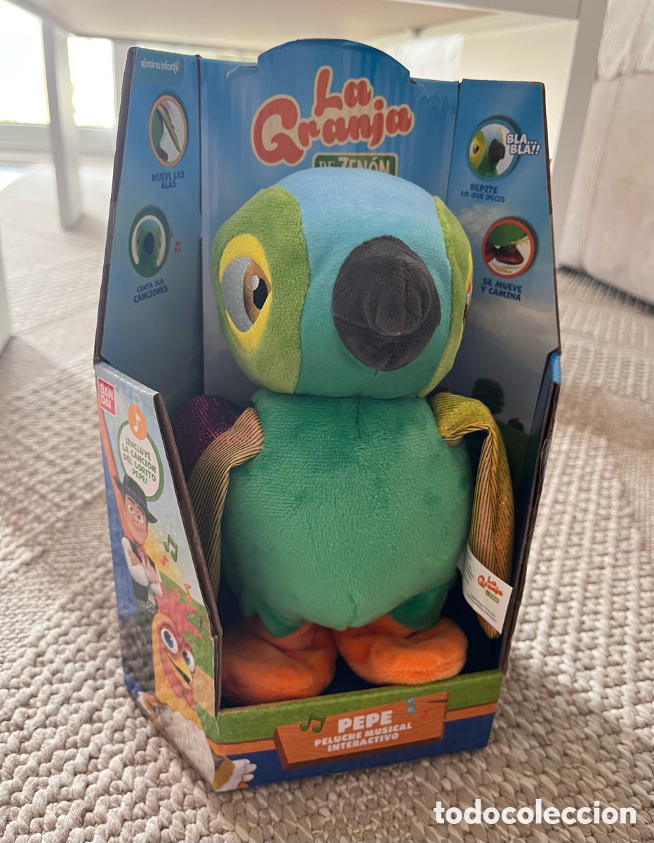 Juguetes Antiguos: La Granja de Zen&oacute;n Lorito Pepe Interactivo Bandai Nuevo en Caja