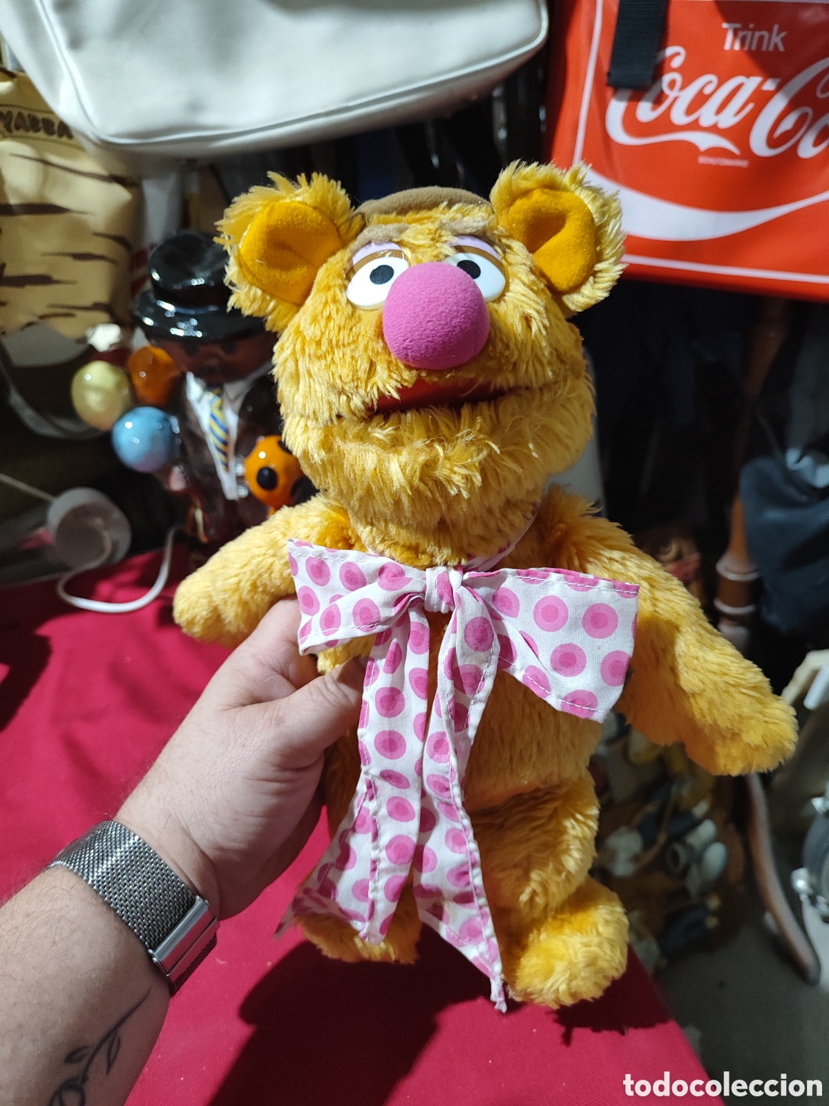 Juguetes Antiguos: Dif&iacute;cil peluche oso Fozzie de los tele&ntilde;ecos peque&ntilde;ecos muppets Jim Henson