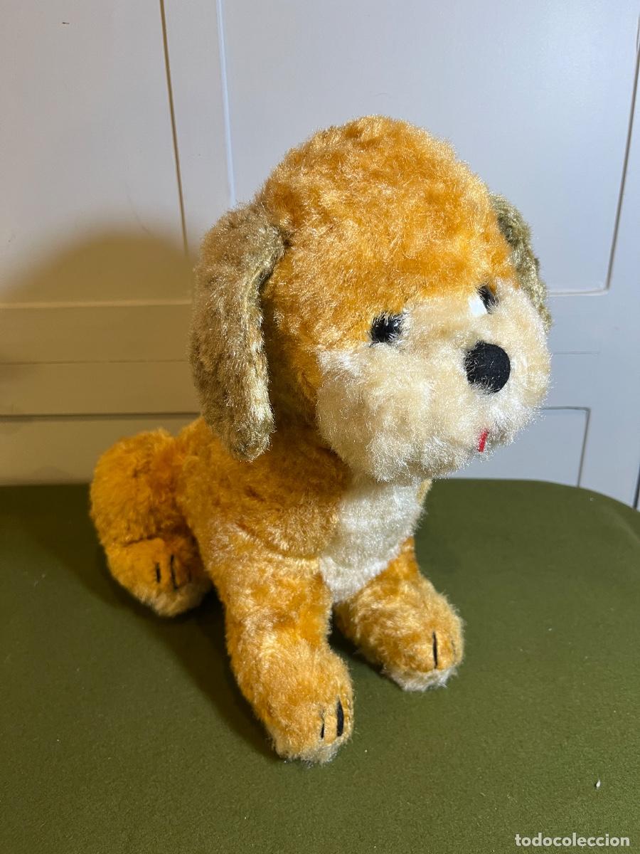Brinquedos Antigos: Peluche Perro Vintage A&ntilde;os 70 Grande 30 cm Relleno Compacto Retro Colecci&oacute;n mu&ntilde;eco