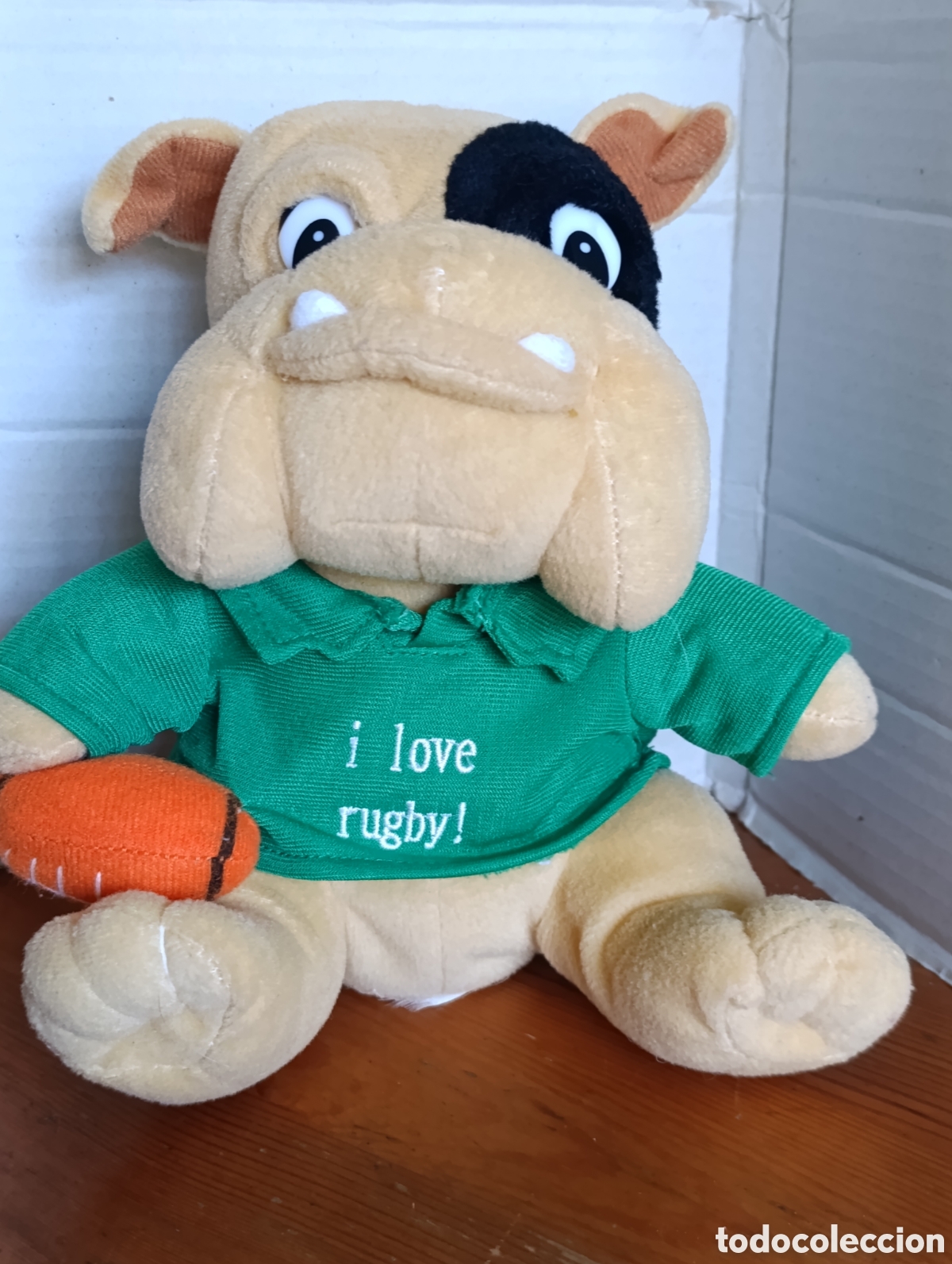 Juguetes antiguos: PELUCHE / DE BULDOG / I LOVE RUGBY