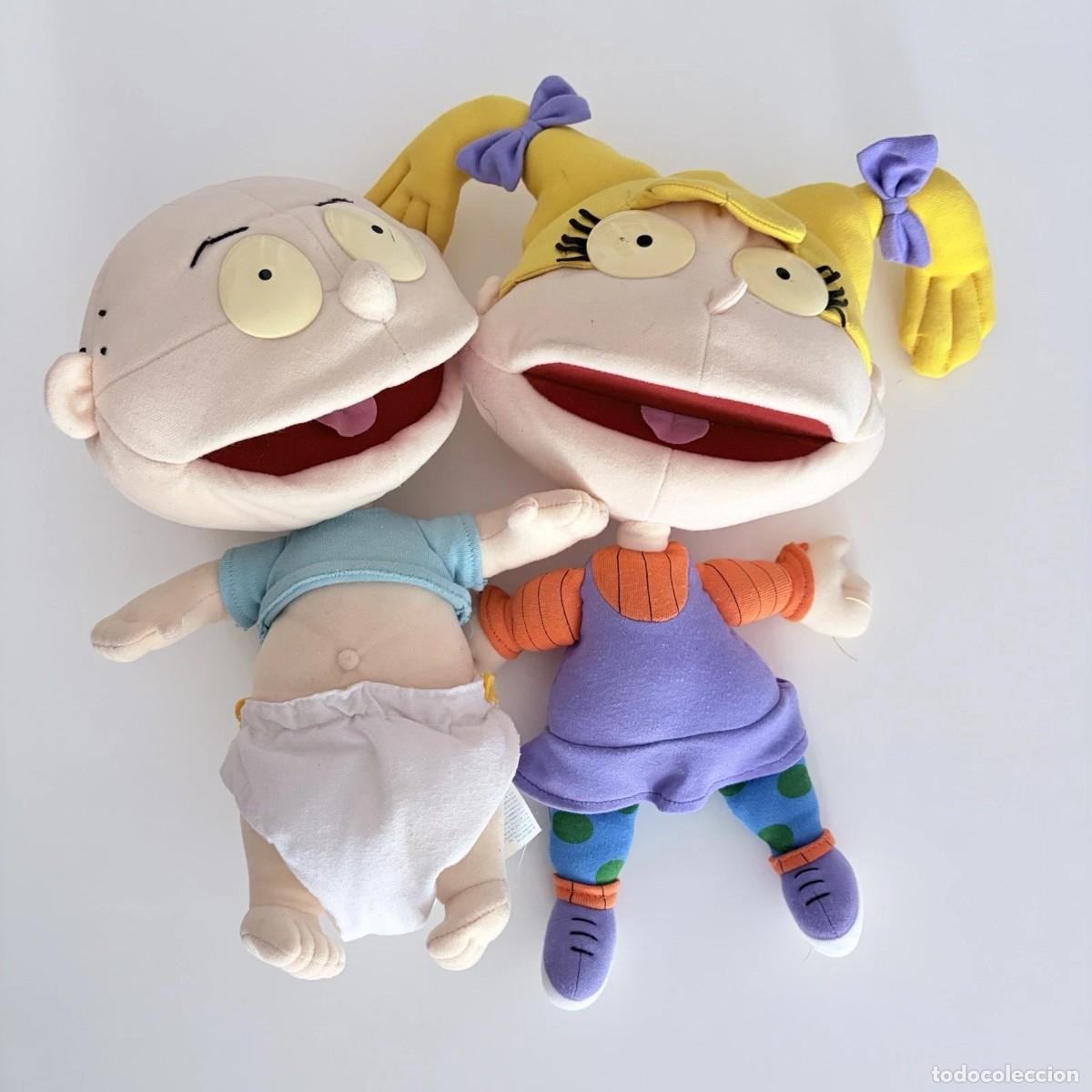 Altes Spielzeug: Lote de Peluches Marioneta Ang&eacute;lica y Tommy Rugrats Applause Producto Oficial 40 cm 1998