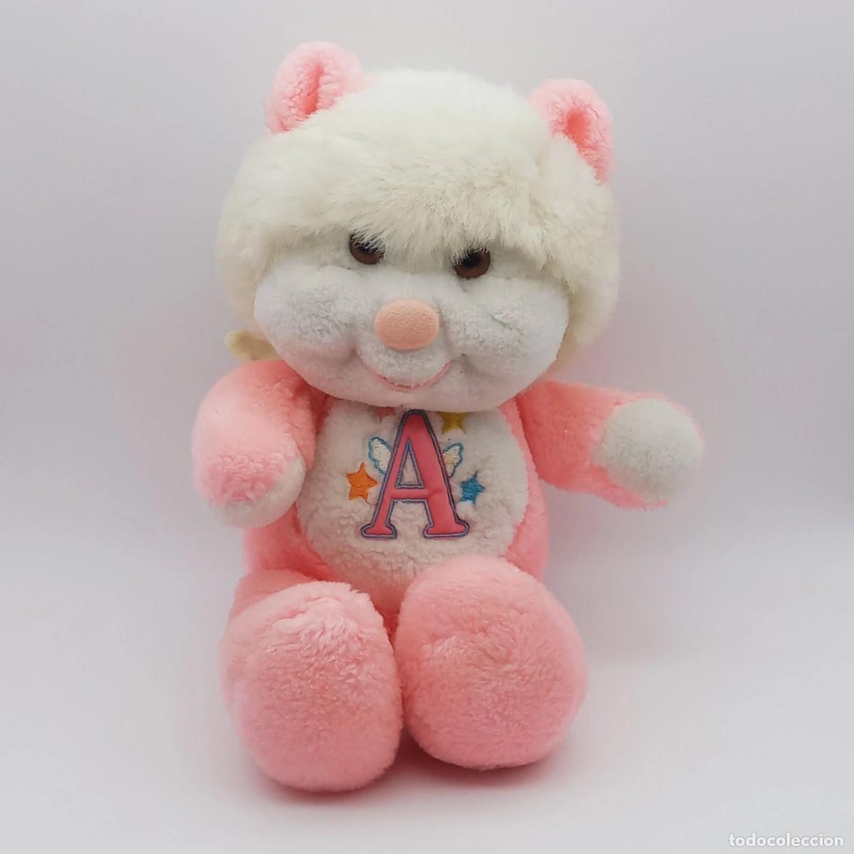 Jouets Anciens: Peluche Angeloso VIR Fabricado en Espa&ntilde;a Care Bears Imitaci&oacute;n Vintage 40 cm Rosa A&ntilde;os 80