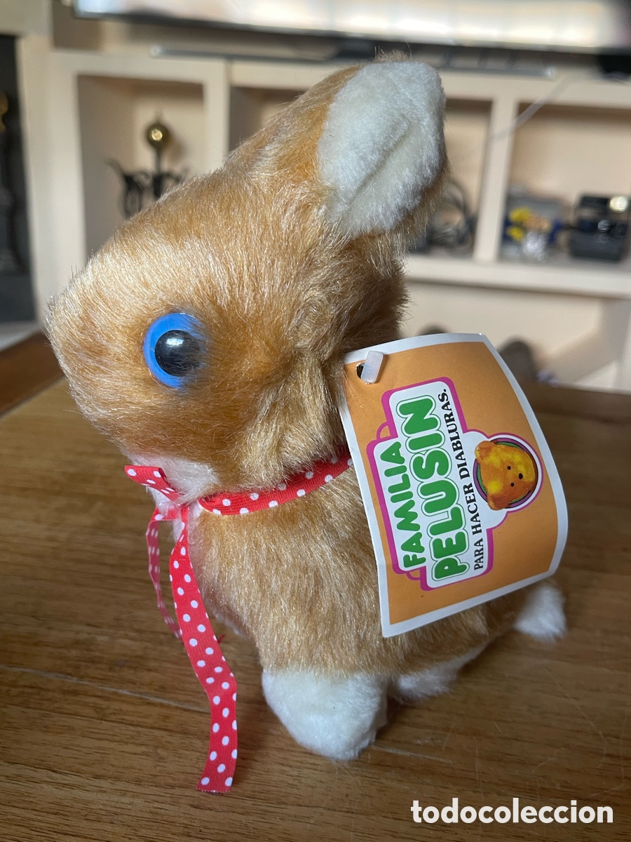 Juguetes antiguos: Peluche Conejo Familia Pelusin