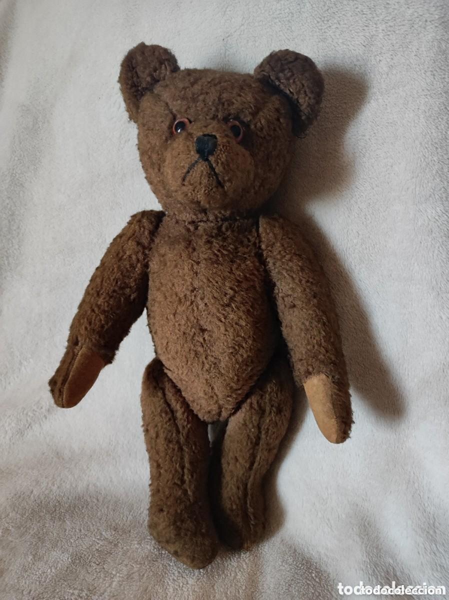 Juguetes antiguos: Antiguo oso peluche teddy bear 40 cm articulado ojos cristal - osito